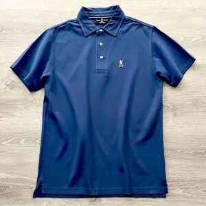 Psycho Bunny Navy Blue Pique Polo Shirt